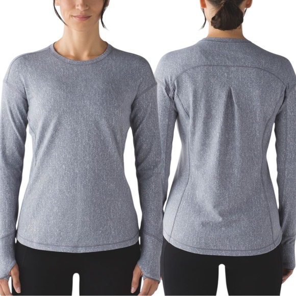 lululemon athletica Tops - Lululemon Outrun Long Sleeve Running Top Rulu Jacquard Size 4